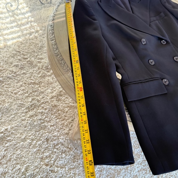 Vtg Ann Tjian for Kenar Double-Breasted Blazer Jacket Womens Sz 4 Black Career - Picture 9 of 12